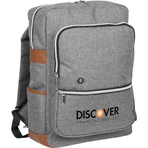 US Basic Hudson Laptop Backpack Branded Open